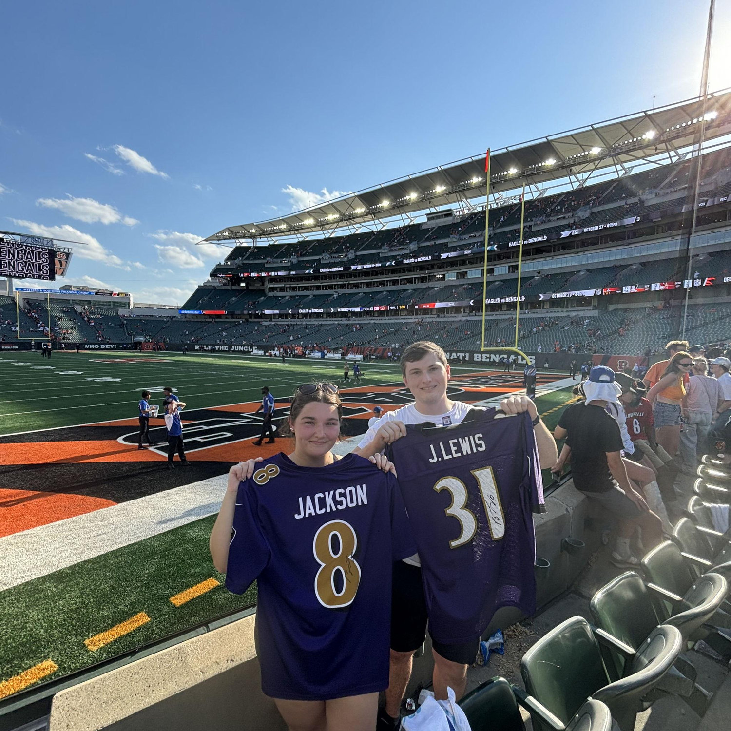 Just one of the many times we got to watch the Ravens beat the Bengals in Cincy.