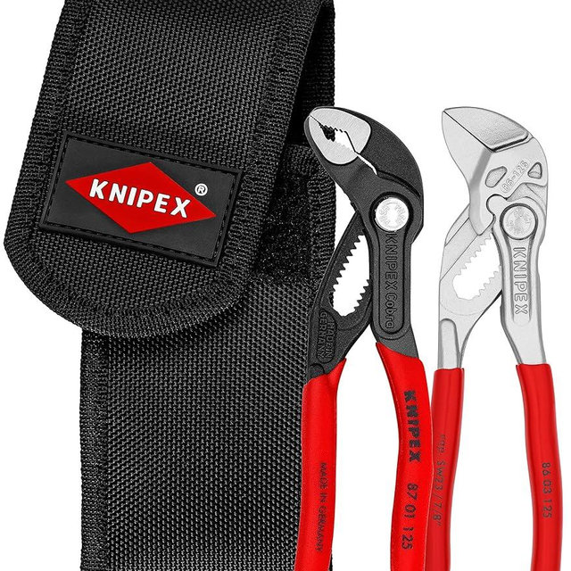 Knipex Mini pliers set in belt tool pouch (self-service card/blister) 00 20 72 V04