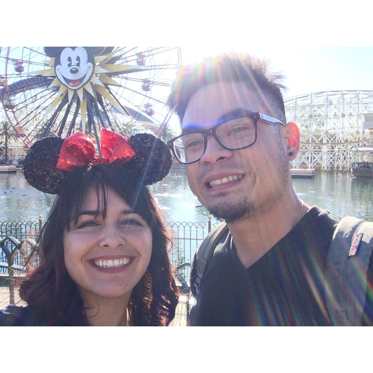 Our first Disneyland trip together, 2017.