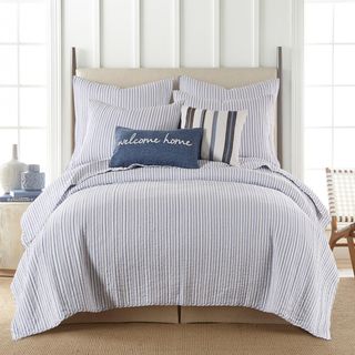 Tobago Stripe 3-Piece Reversible Quilt Set