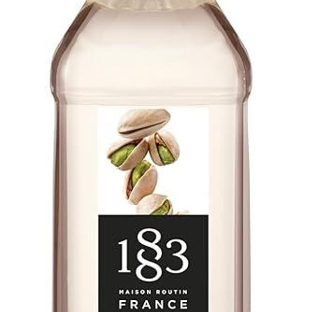 1883 Pistachio Syrup for Drinks, Made in France, 1 Liter Plastic Bottle