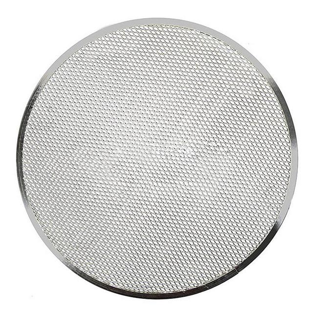 Pizza Pan Baking Tray Non Stick Pizza Screen Baking Tray 6/8/9/10/12/14 Inch Aluminum Alloy Bakeware Cook Net for Restaurant Home Kitchen Grill Barbecue (14inch)
