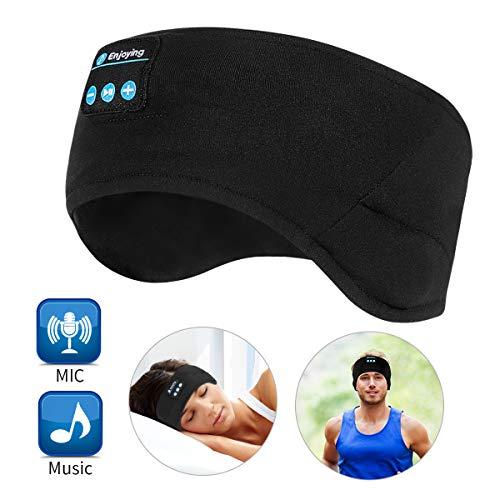Bluetooth Headband Wireless Sleep Headphones, TOPOINT Music Sports Sleeping Headband Headphones for Workout, Jogging, Yoga, Black