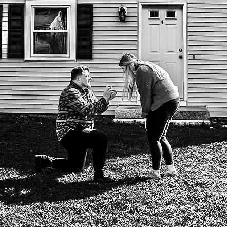 Mike proposed the same day we closed on our house!