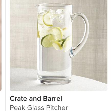 Crate and Barrel - Peak Glass pitcher