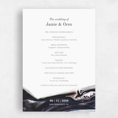 Brown Wedding Program - Larimer