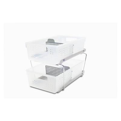 Madesmart 2-Tier Organizer with Dividers Gray - Madesmart