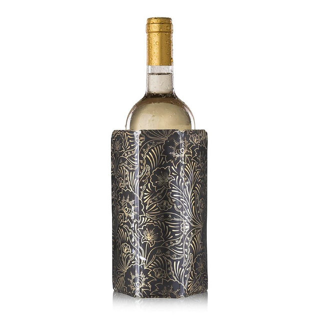 Vacu Vin Active Cooler Wine Chiller - Reusable, Flexible Wine Bottle Cooler - Royal Gold - Wine Cooler Sleeve For Standard Size Bottles - Insulated Wine Bottle Chiller to Keep Wine Cold