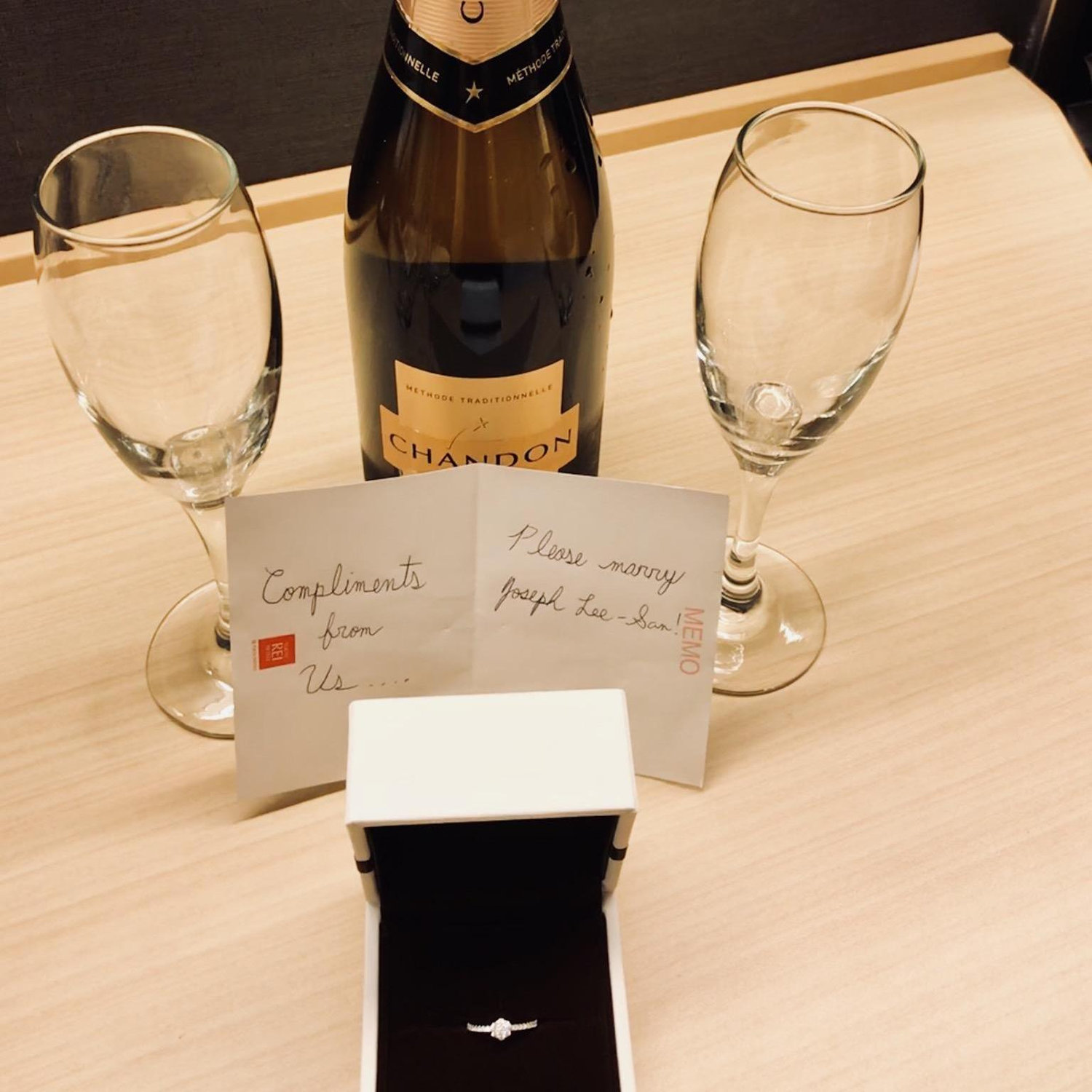 He proposed! Finally