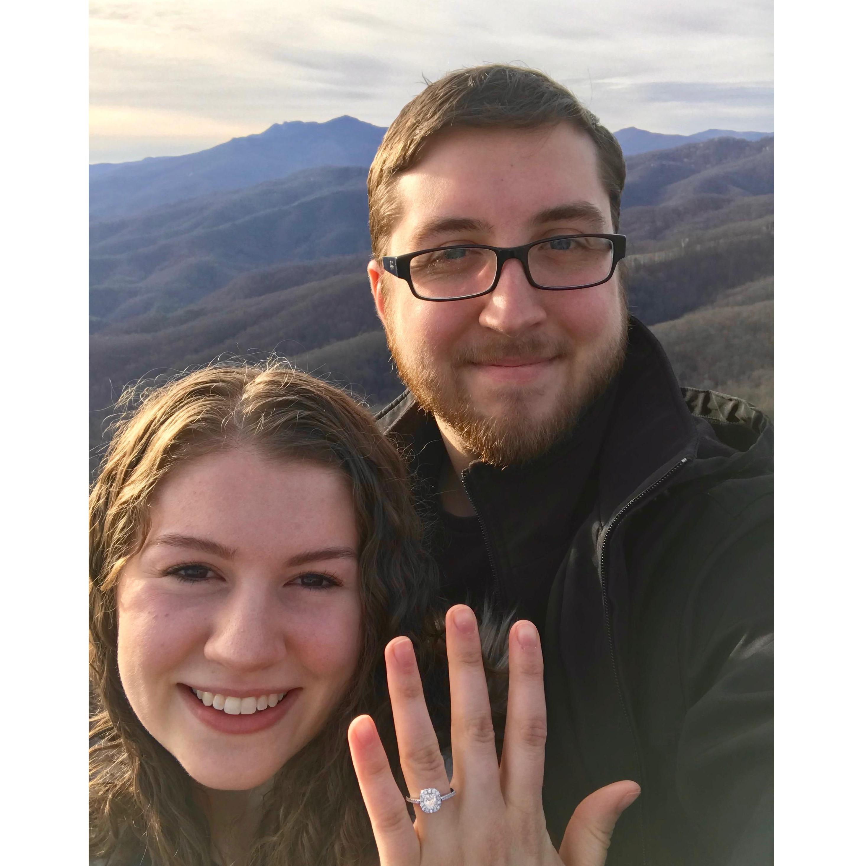 December 20, 2019 - Michael proposed in Blowing Rock, NC ❤️
