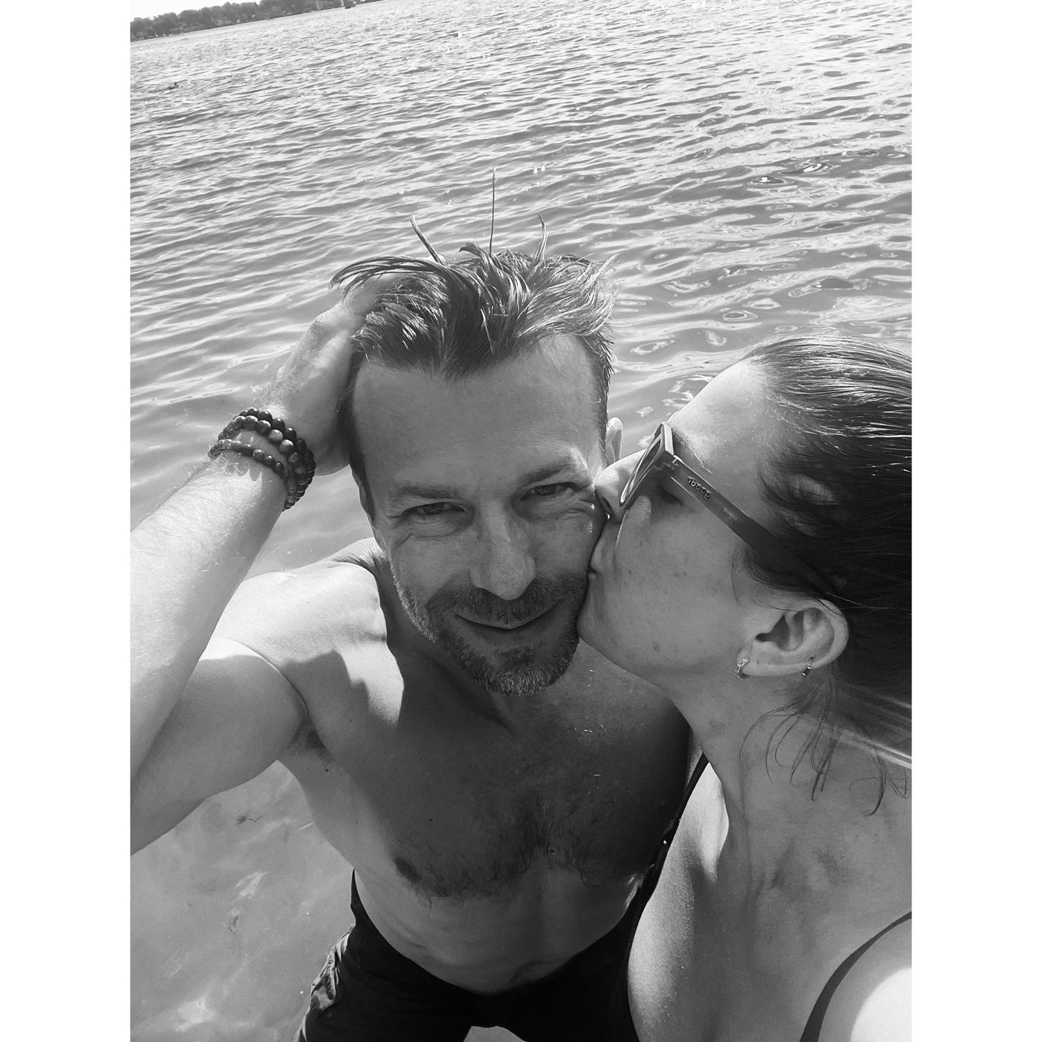 This was our 2nd date paddleboarding on Walled Lake. I knew he was "the one"