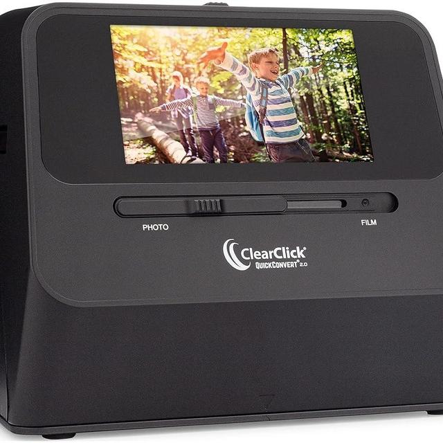 ClearClick QuickConvert 2.0 Photo, Slide, and Negative Scanner - Scan 4x6 Photos & 35mm, 110, 126 Film - No Computer Required - 22 MegaPixels