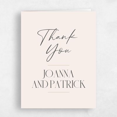 Linen, Beige Wedding Thank You - Hannegan Portrait