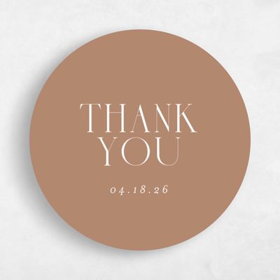 Camel, Brown Wedding Sticker - Portsmouth