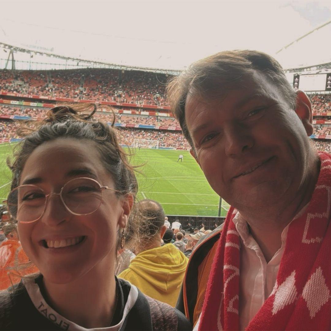 Arsenal fans, Immy and Uncle Chris at the Emirates stadium!