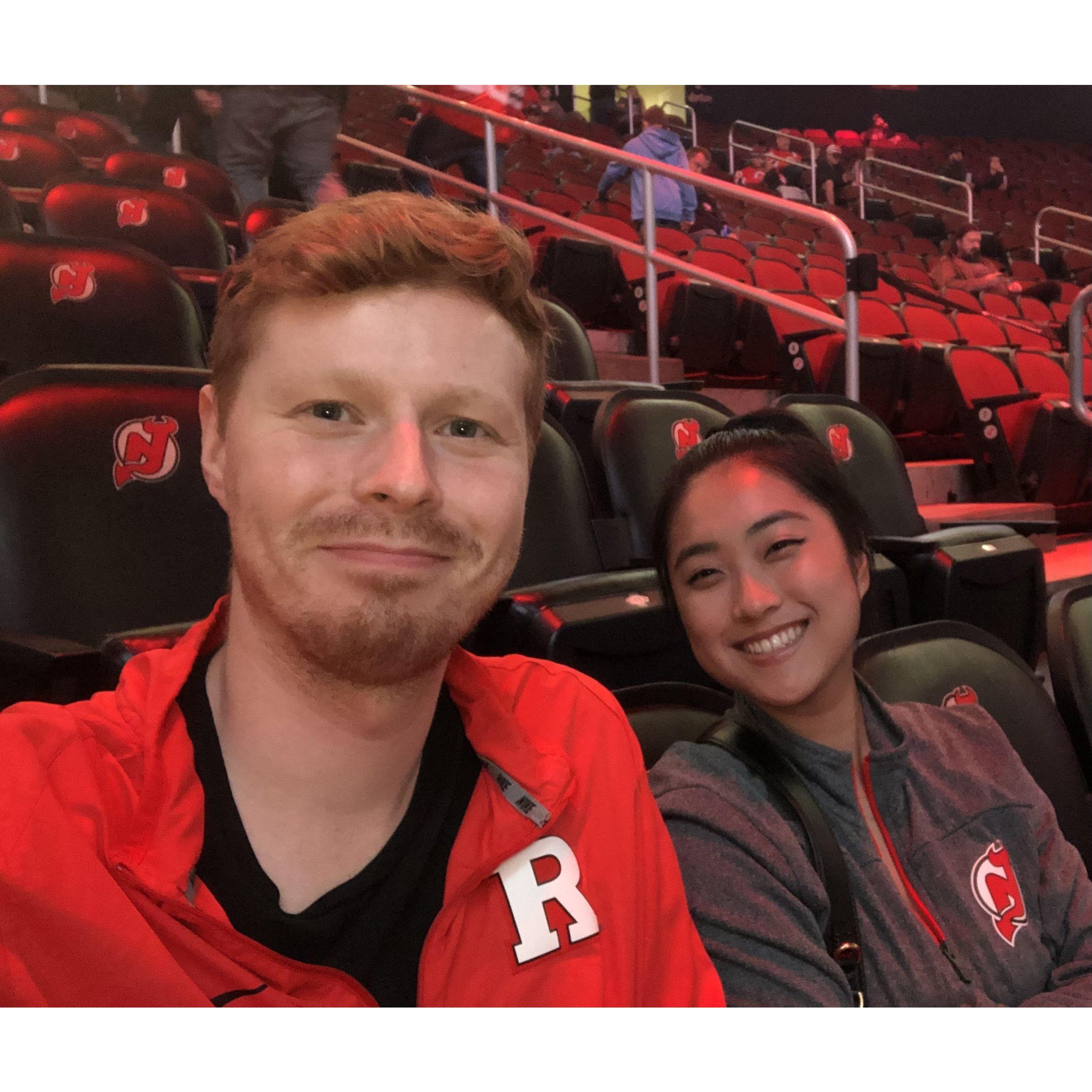 When we both discovered we actually love watching hockey