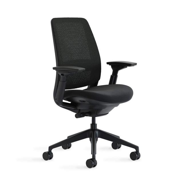 Steelcase Series 2 Office Chair, Graphite Frame, Cogent Connect Licorice, Hard Floor Casters