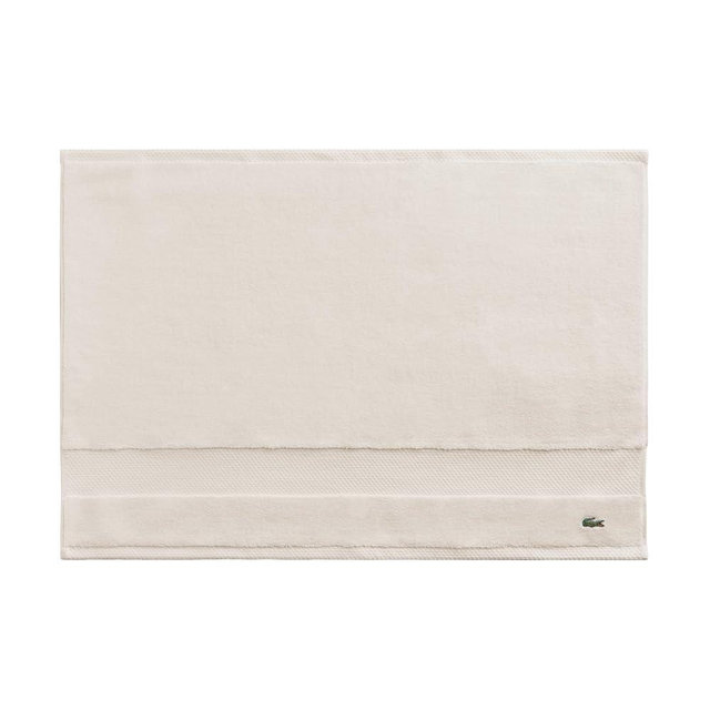 Lacoste Heritage 100% Supima Cotton Tub Mat, Chalk, 21" x 31" – Highly Absorbent & Quick Drying, Premium Super Soft Bath Towel, Bathroom Essential, Gift for All Occasions, Machine Washable