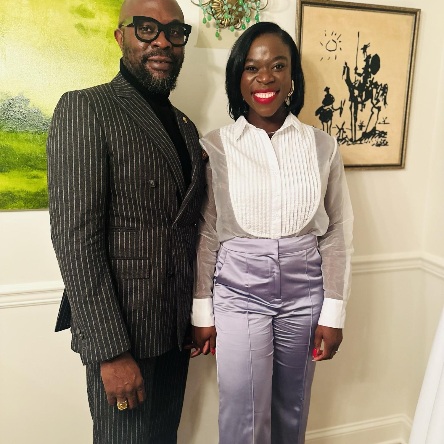 Celebrating the marriage of one of Dunni's friends at an intimate ceremony in the couple's home.