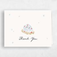 Beige Wedding Thank You - Moire Landscape