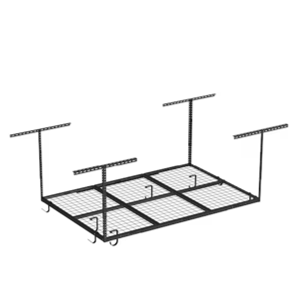 Fleximounts Adjustable Height Overhead Garage Storage 450-lb in Black Steel ( 36-in W x 72-in D )