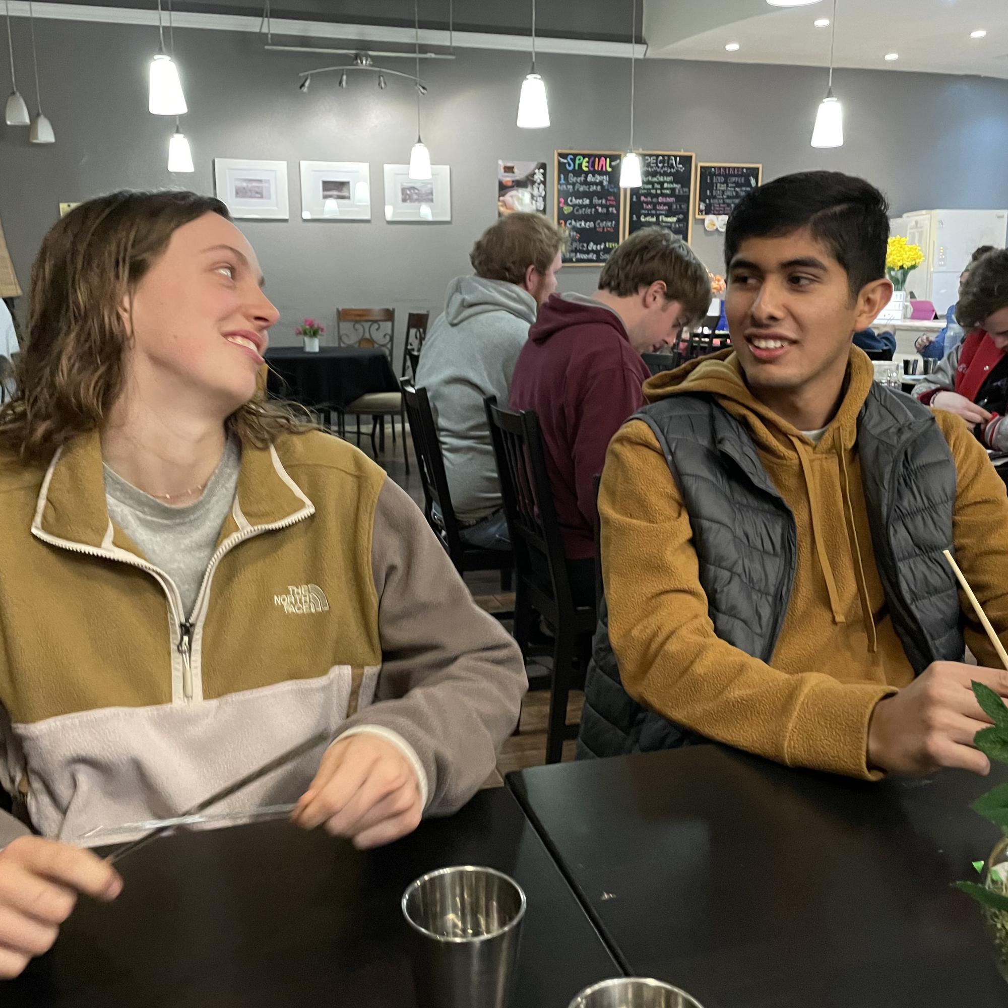 One of our first times hanging out, when we were first becoming friends!