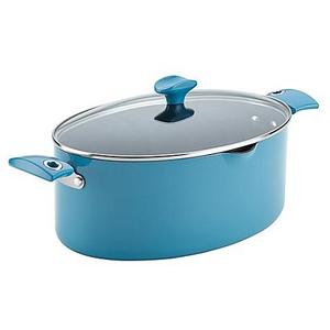 Rachael Ray™ Cityscapes Porcelain Enamel 8 qt. Covered Pasta Pot in Turquoise