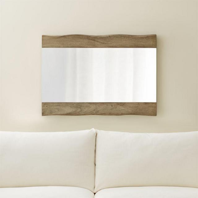 Yukon Grey Live Edge Wall Mirror - Crate & Barrel