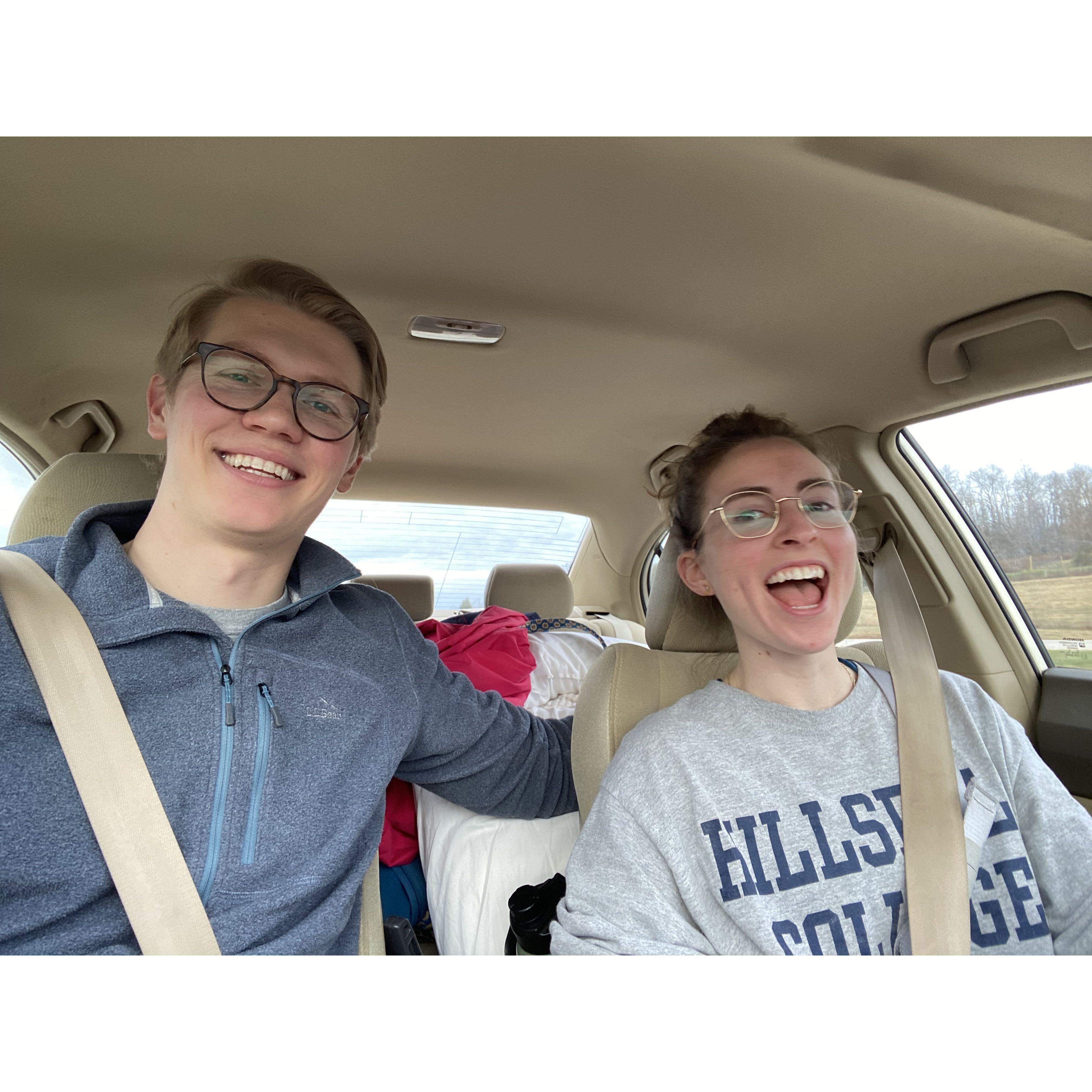 one of the many, many roadtrips together!