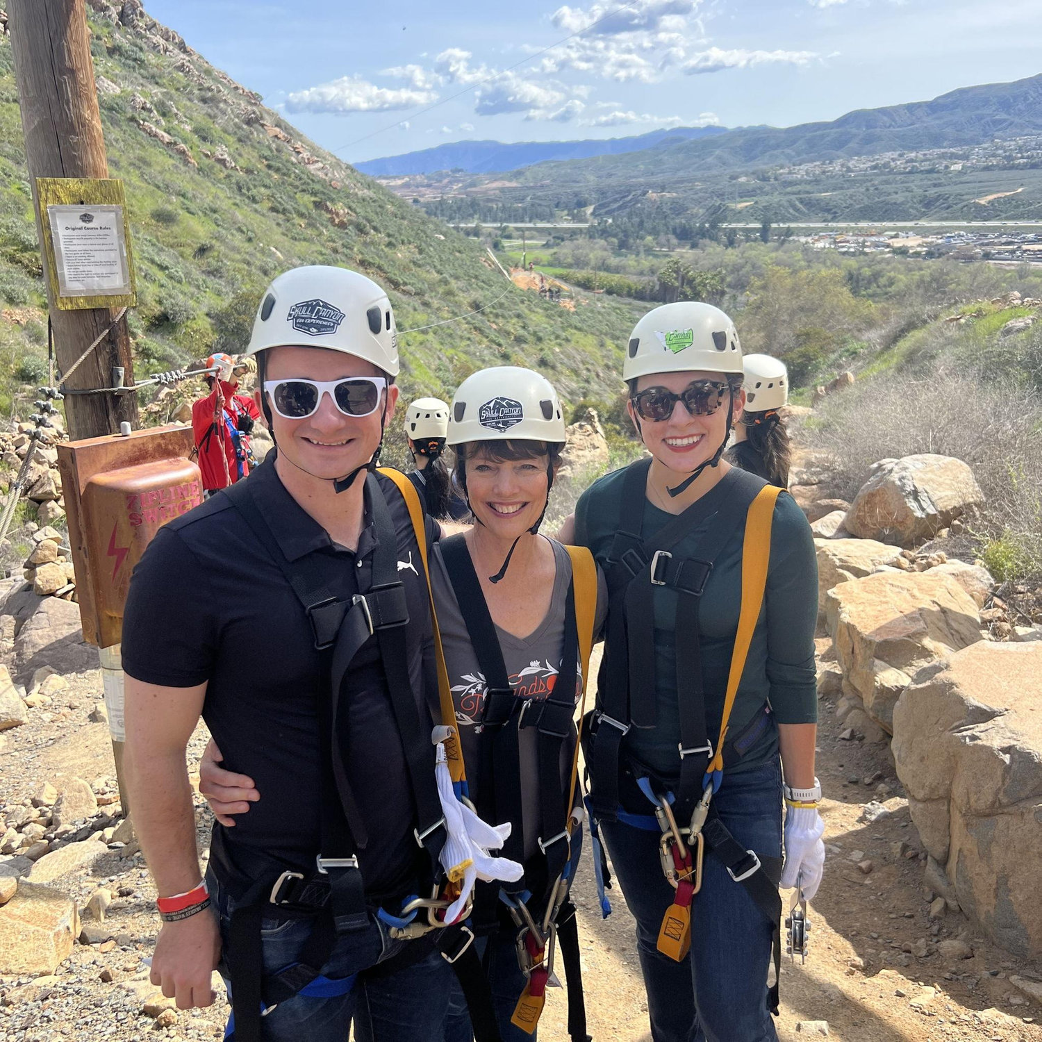 The first time I met Isaiah's mom Kathy, I had to sign a waiver (for zip lining)!