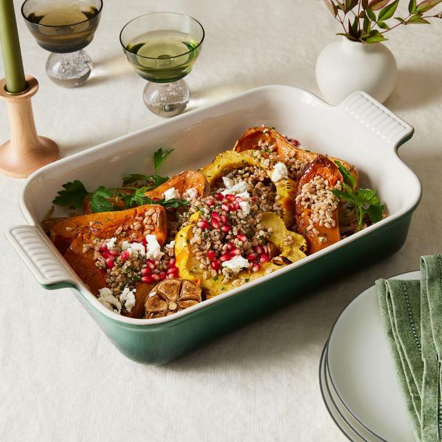 Le Creuset Heritage Stoneware Rectangular Baking Dish, Cerise