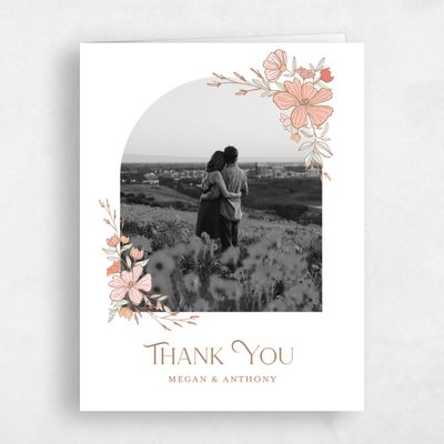 Pink Boho Wedding Thank You - Leighton Photo