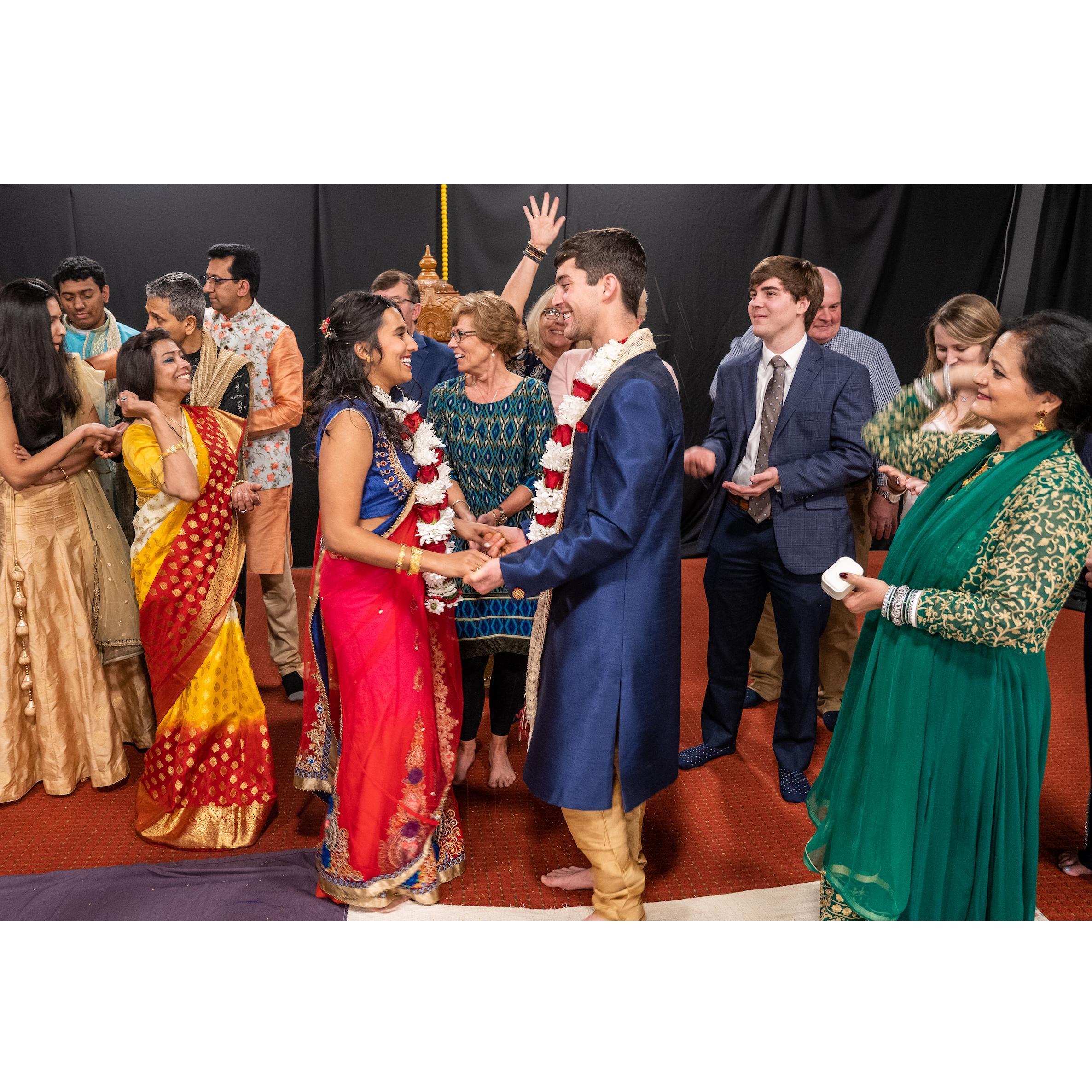 Official Hindu engagement in January, 2020 at the Temple in Memphis, TN
