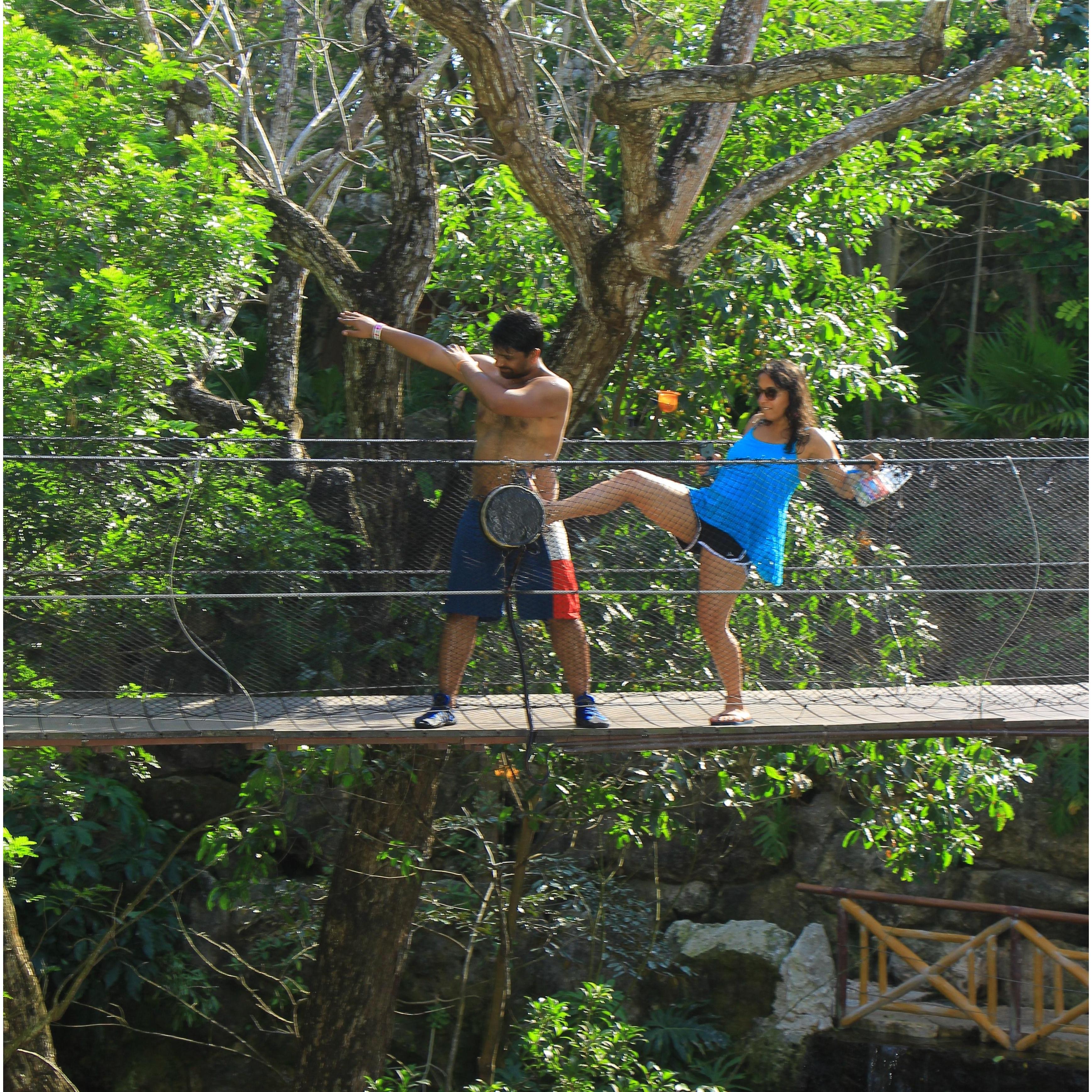 As usual, Rahul busy posing at Xcaret, Cancun.