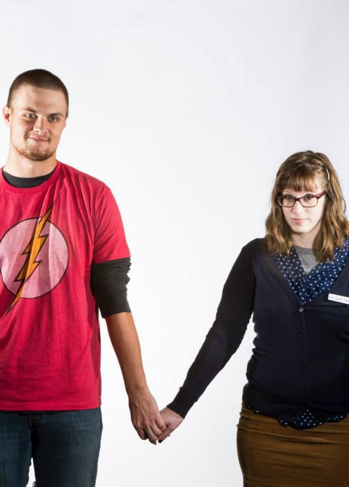 Halloween costume day at Willamette University. We went as Sheldon and Amy.