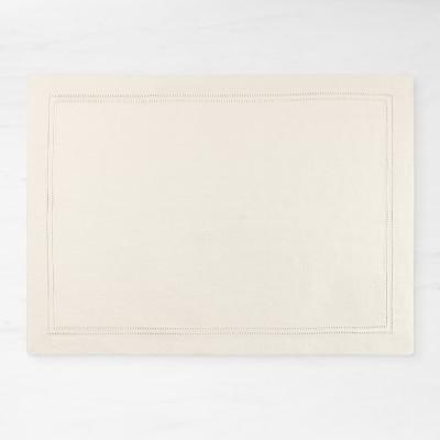 Linen Double Hemstitch Placemats, Set of 4