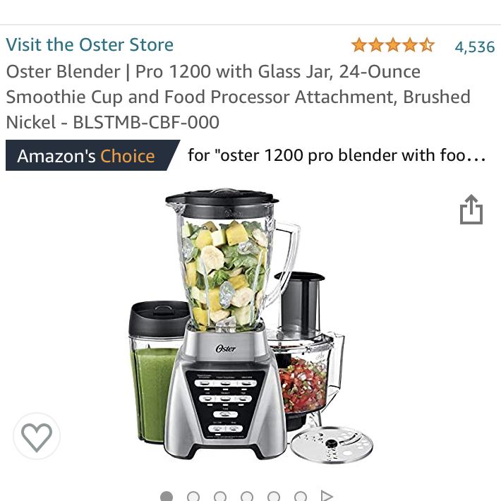 Oster Blstmb-cbf-000 - Pro 1200 Blender With Glass Jar, Brushed Nickel