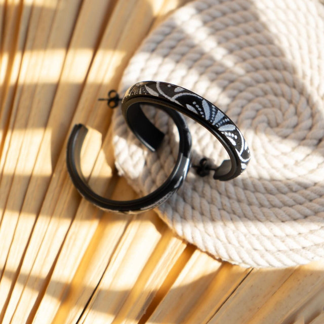 LICHITA earrings | barro negro inspired | black | talavera| negro| mexican | inspired|handmade | clay | otomi
