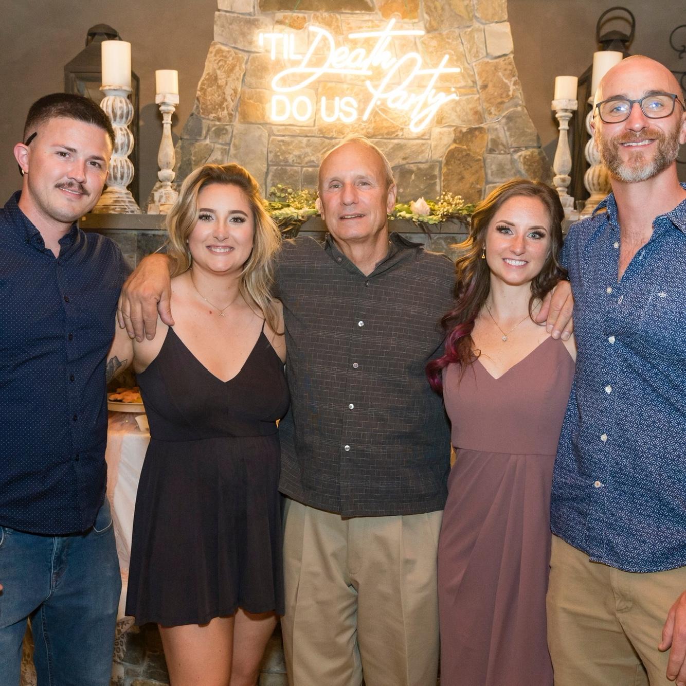 The family at Courtney & Tucker’s wedding.