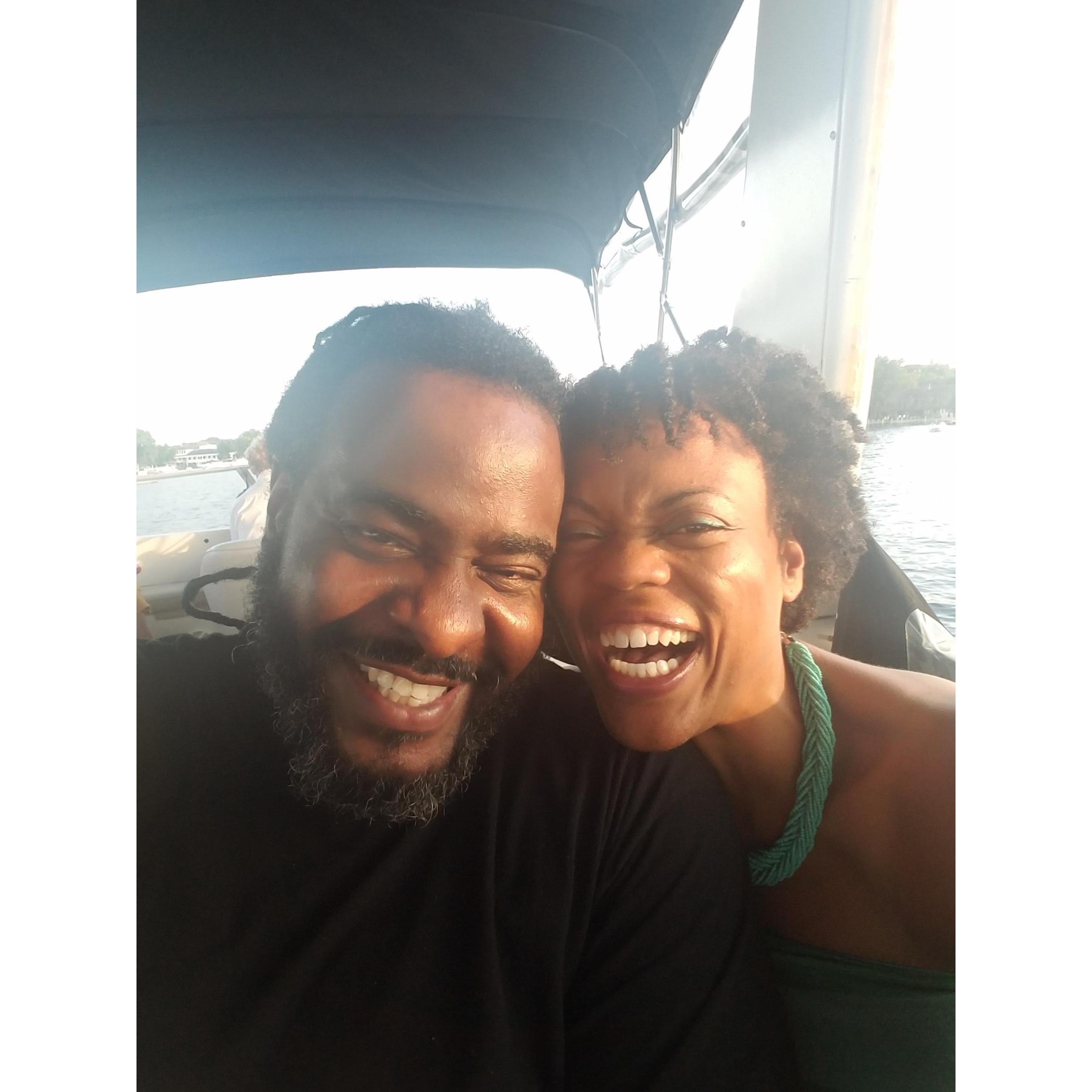 We were cruising on lake Minnetonka, celebrating with my sister (her PhD in Pharmacy graduation party)