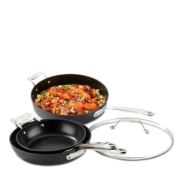 All-Clad Essentials Nonstick 4-Piece Skillet Set