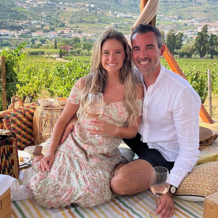 The perfect backdrop for an engagement at Quinta da Pacheca in Lamego, Portugal