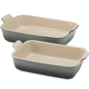 Le Creuset Heritage Stoneware Rectangular Bakers, Set of 2, Ocean
