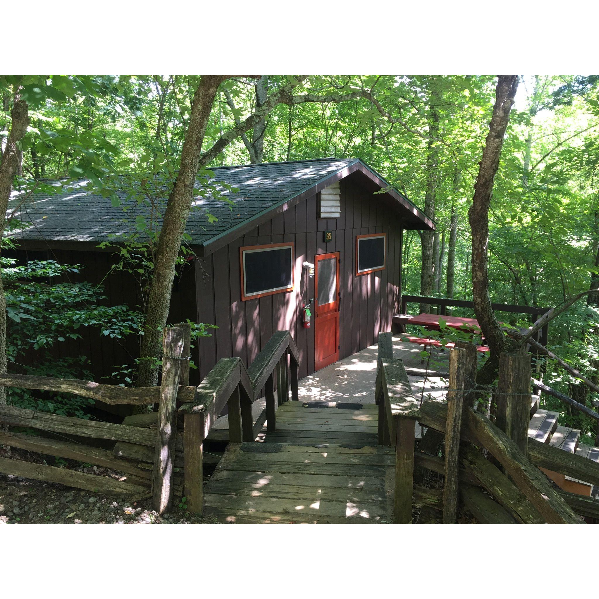 Porch of a Camp Cabin