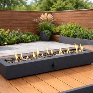 allen + roth Rectangle Portable Liquid propane Fire pit