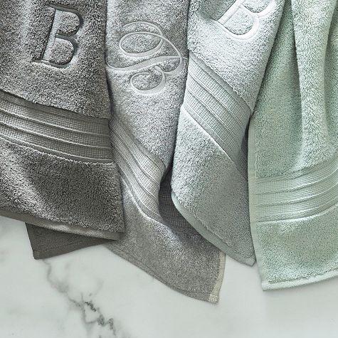 Hydrocotton Hand Towels in Flagstone Color | Pottery Barn