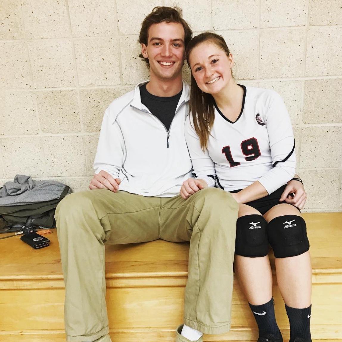 Supporting one of Virginia’s USC club volleyball games in 2017