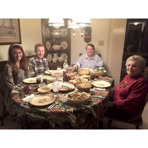 First of MANY wonderful family dinners at the Sturdevant's. Photo credits to Kathy... we have since mastered the tripod so everyone can be included - November 2020