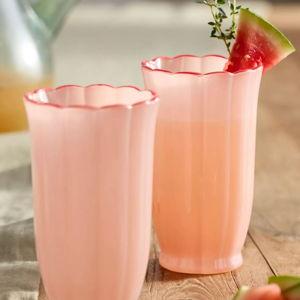 Ruffle Rim Water Glasses, Set of 2