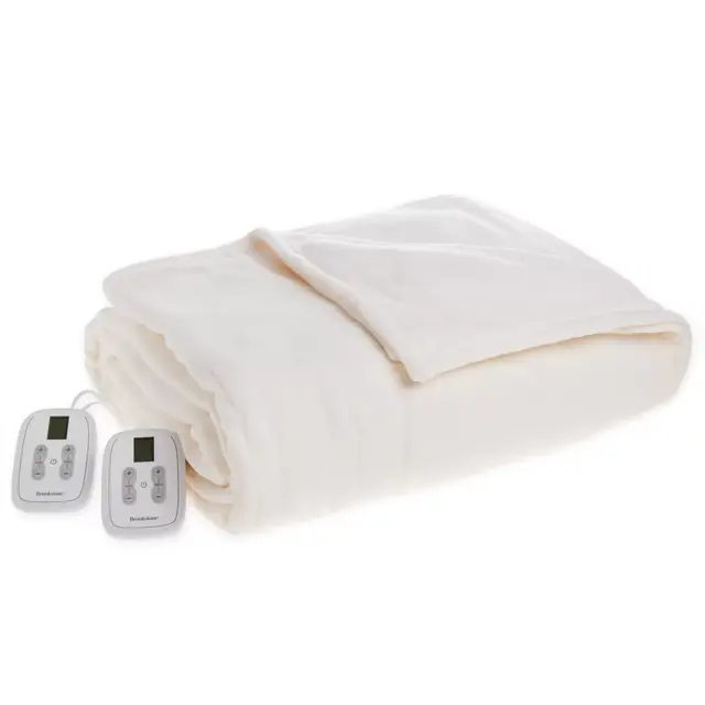 Brookstone® Fleece Heated Full Blanket in Cream